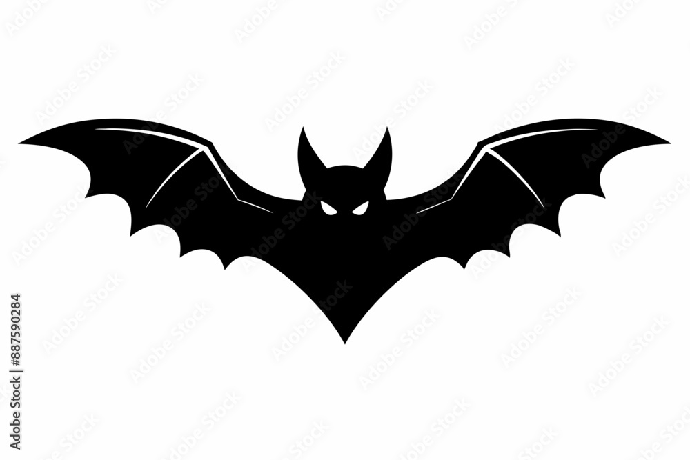 Halloween bat silhouette vector illustration Halloween bat silhouette vector illustration
