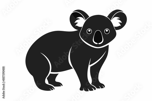 koala silhouette vector illustration