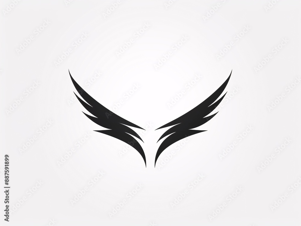 a black wings on a white background a black wings on a white background