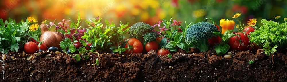 Cute cartoon style, extreme close-up, non-toxic garden water, colorful background, green plants and water Cute cartoon style, extreme close-up, non-toxic garden water, colorful background, green plants and water