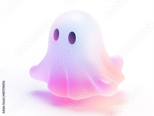 a pink and white ghost