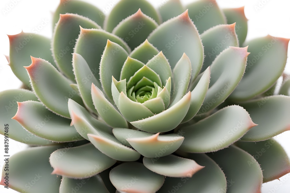 Cold hardy succulent plant on white background, AI Generated Cold hardy succulent plant on white background, AI Generated