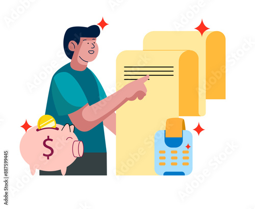purple yellow moneytary fintech 3d illustration