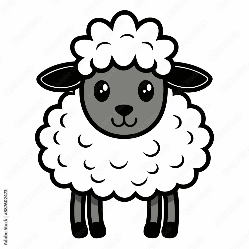 Sheep icon vector silhouette illustration Sheep icon vector silhouette illustration