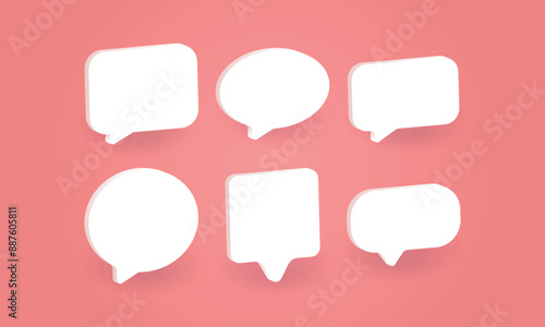Set of speak bubble text, chatting box, message box