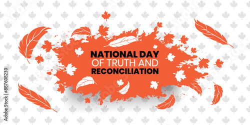 National Day of Truth and Reconciliation banner, Every Child Matters design concept, September 30. Vector Illustrati