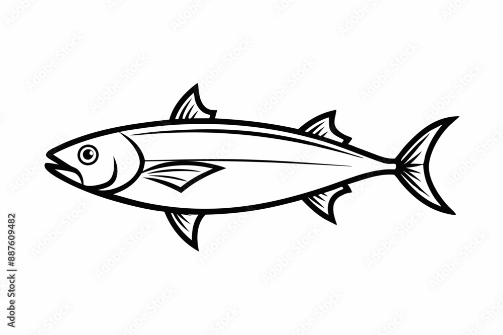 Ardine fish silhouette Vector illustration Ardine fish silhouette Vector illustration