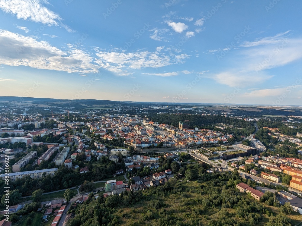 Fototapeta premium Jihlava town aerial panorama landscape view,Vysocina region,Bohemia,Cyech republic,citzscape view