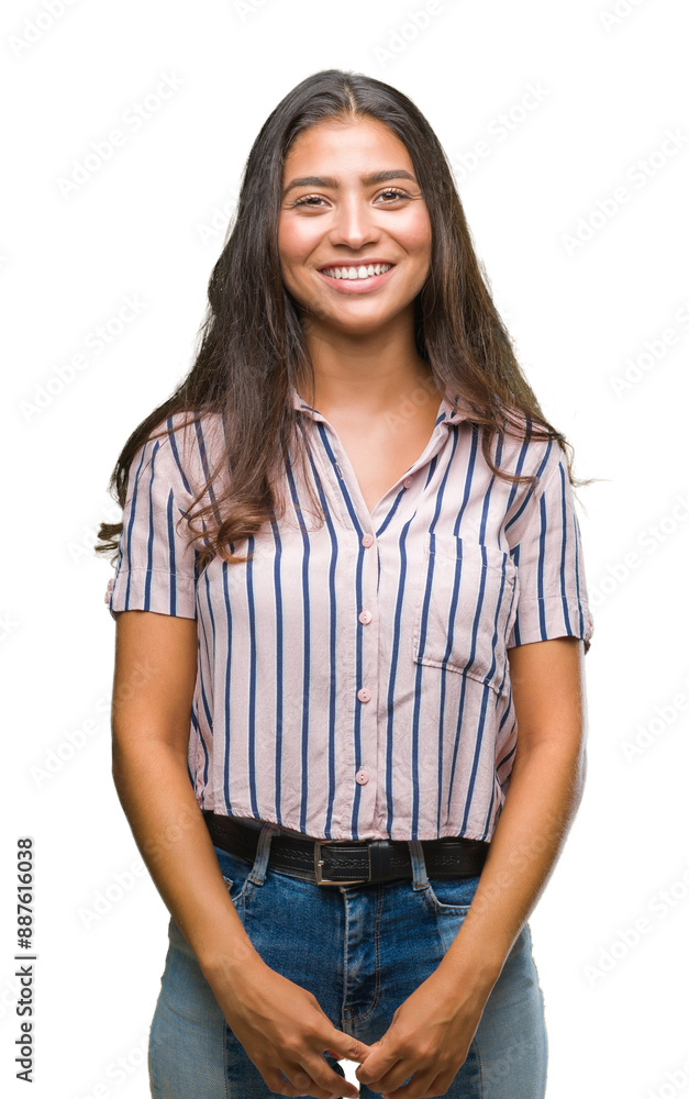 Young beautiful arab woman over isolated background with a happy and cool smile on face. Lucky person. Young beautiful arab woman over isolated background with a happy and cool smile on face. Lucky person.
