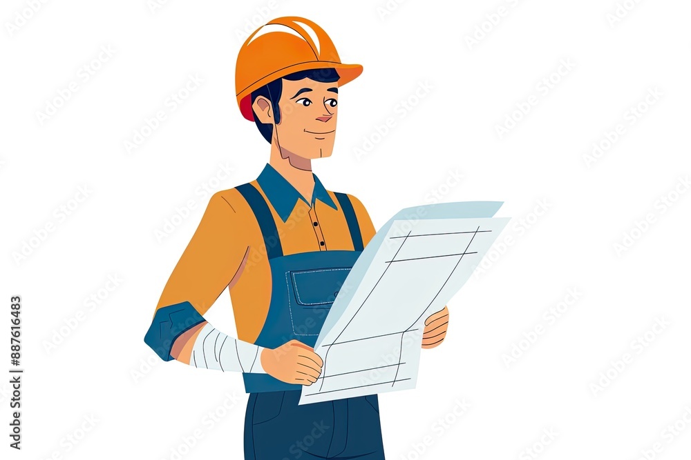 Construction Worker Reading Plans
