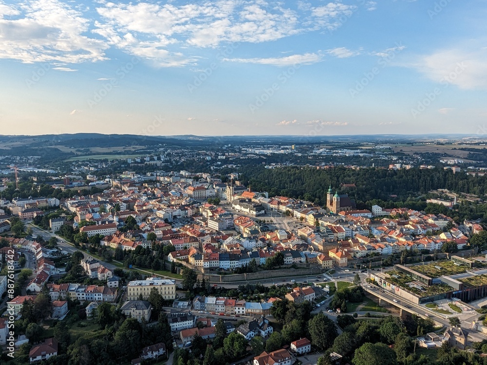 Jihlava town aerial panorama landscape view,Vysocina region,Bohemia,Cyech republic,citzscape view Jihlava town aerial panorama landscape view,Vysocina region,Bohemia,Cyech republic,citzscape view