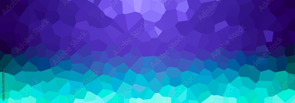 Obraz premium abstract purple cyan low poly amethyst geometrical mosaic pattern flat mineral crystal background banner