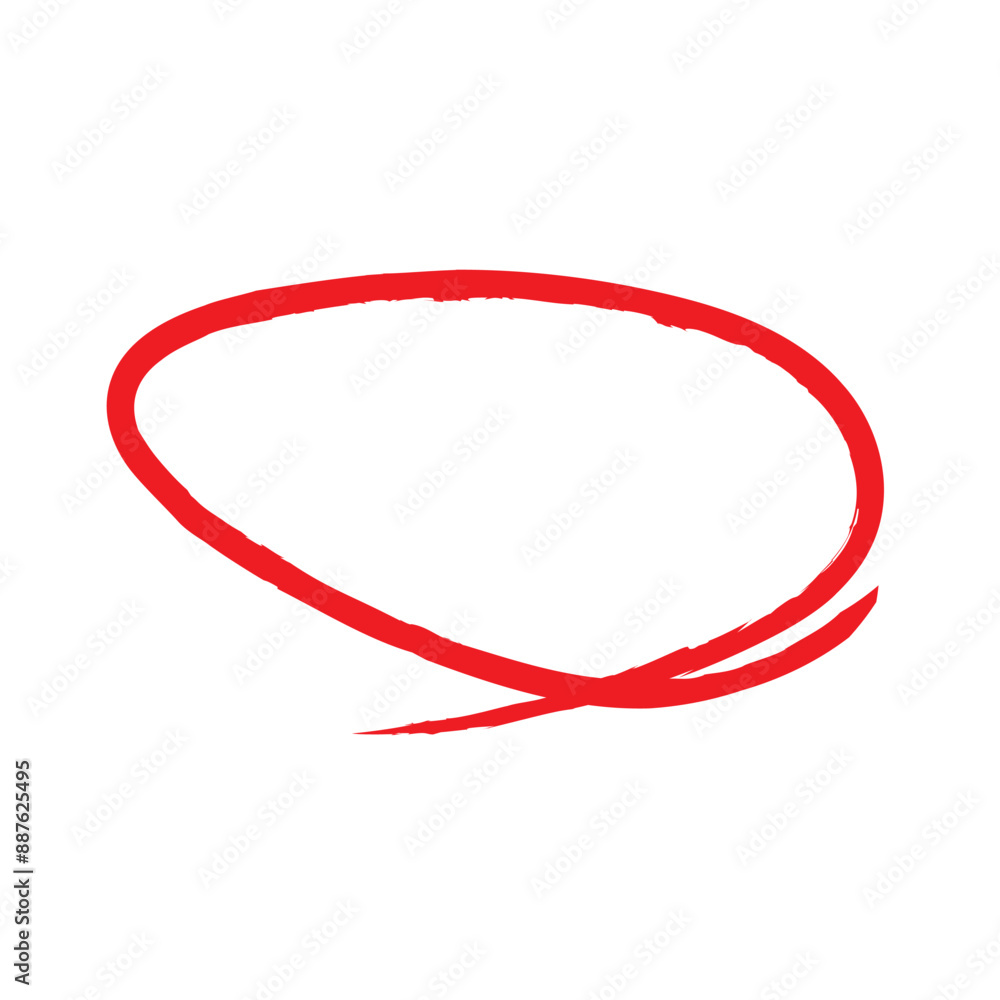 Red circle line hand drawn set. Highlight hand drawing circle isolated on background. Round handwritten red circle. For marking text, note, mark icon, number, marker pen, pencil and text check, vector Red circle line hand drawn set. Highlight hand drawing circle isolated on background. Round handwritten red circle. For marking text, note, mark icon, number, marker pen, pencil and text check, vector