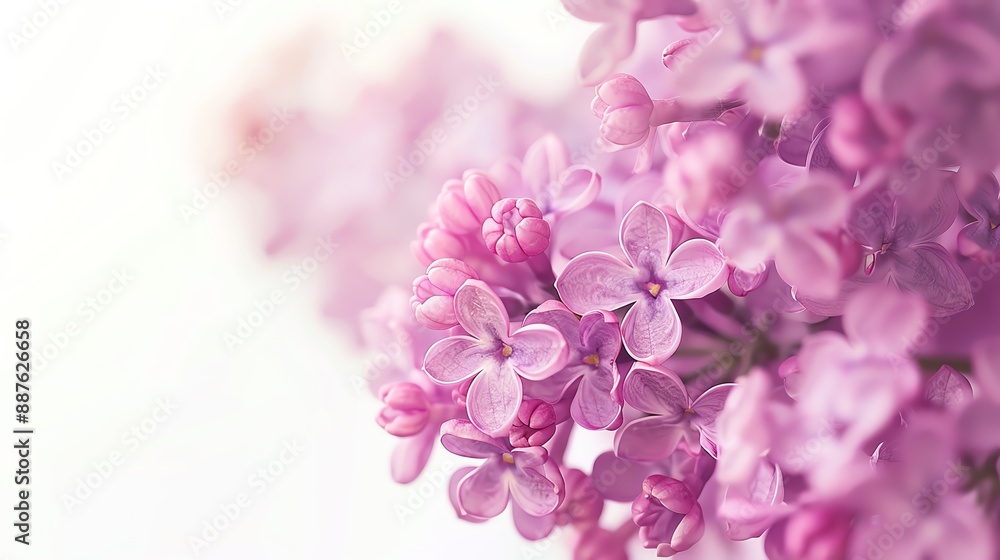 A close-up of delicate pink lilac flowers in full bloom, capturing the beauty and elegance of nature. A close-up of delicate pink lilac flowers in full bloom, capturing the beauty and elegance of nature.
