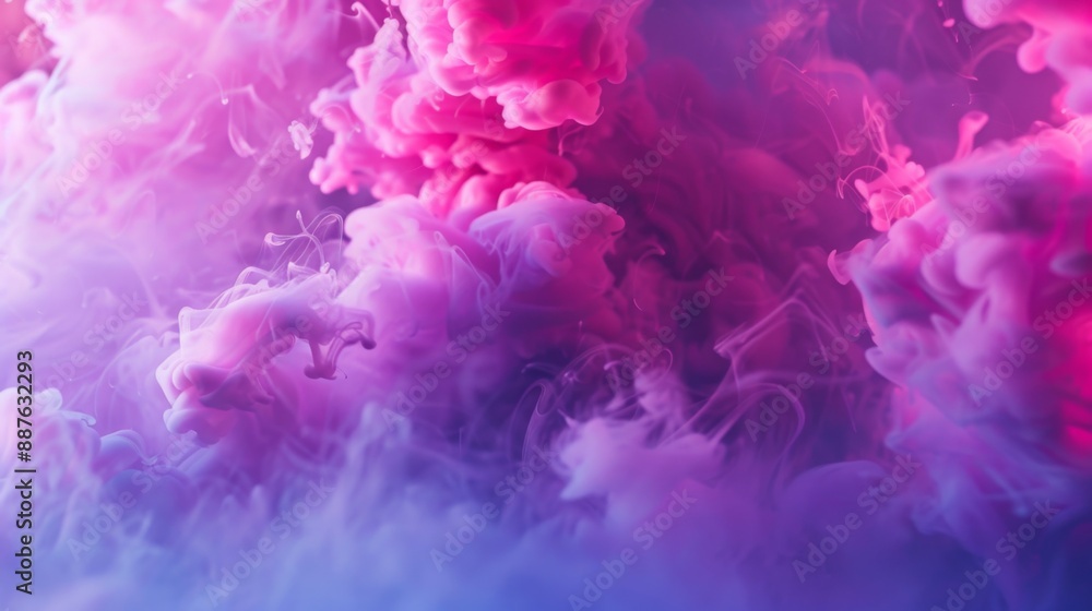 Fototapeta premium Abstract liquid smoke background.&nbsp;Pink magenta purple color ink dynamic motion background