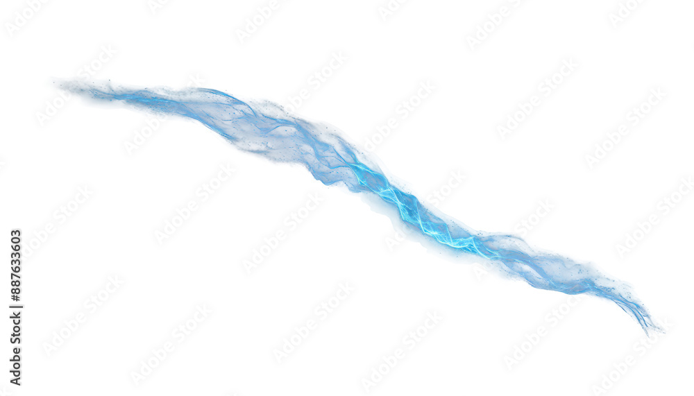 Blue energy electric light isolate on transparent background, cutout, png Blue energy electric light isolate on transparent background, cutout, png
