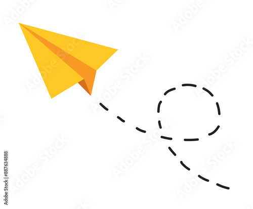 flying paper airplane