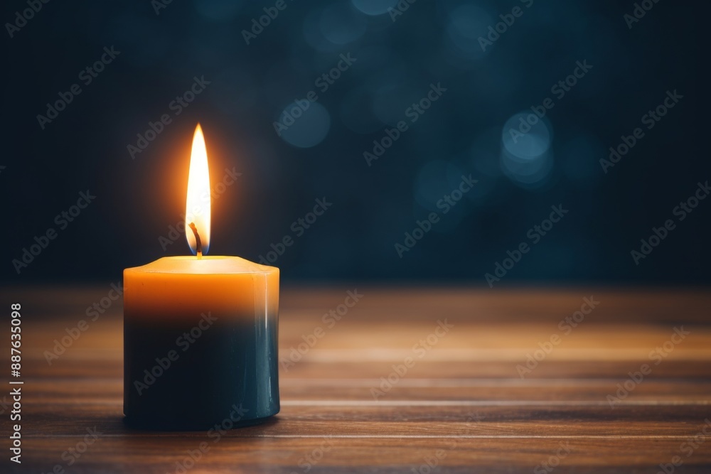 Candle with Burning Flame. Candle with Burning Flame.