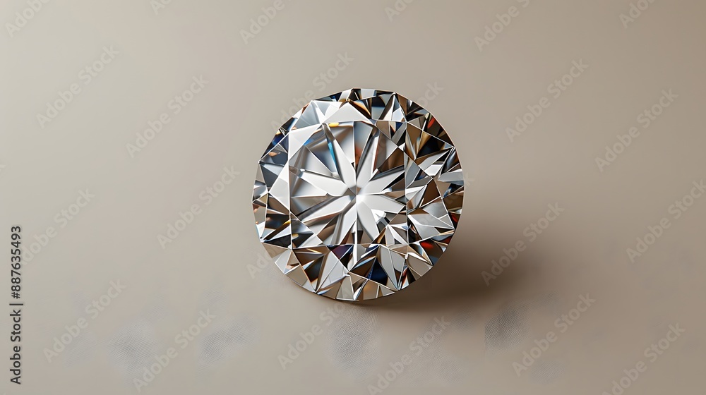 3. A minimalist image with a white background featuring a single white diamond, positioned in the center
