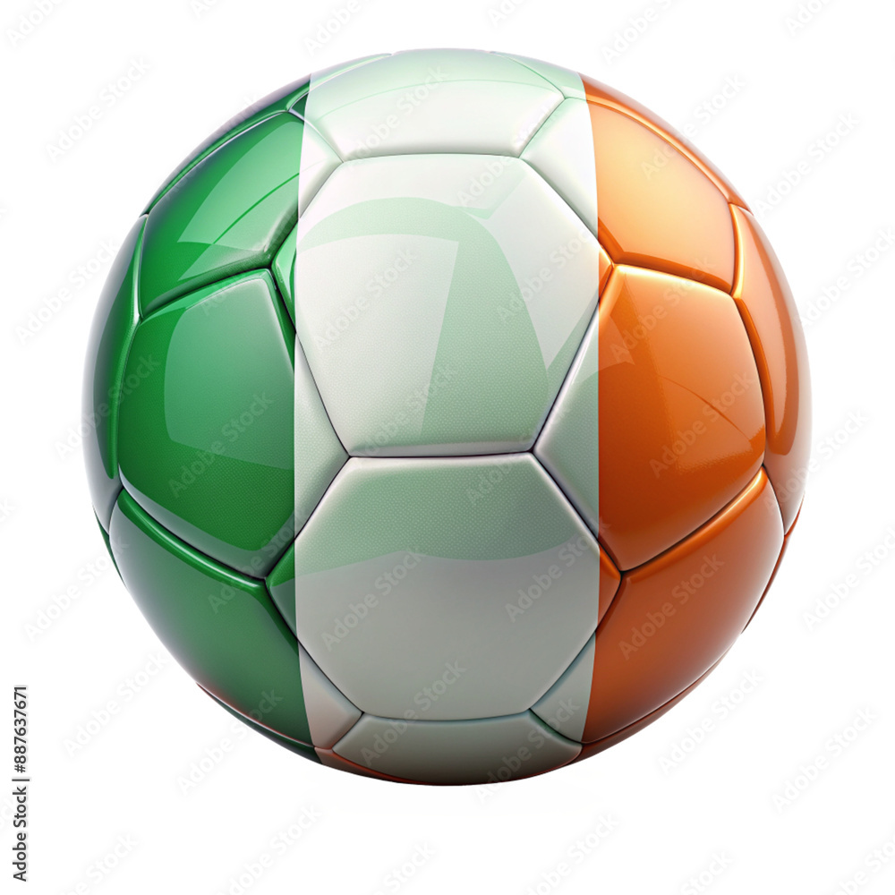 Ireland soccer ball 3D Illustration Ireland soccer ball 3D Illustration