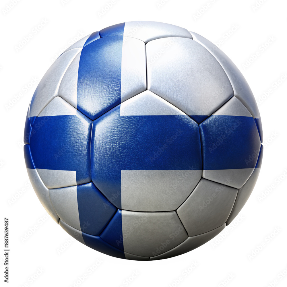 Finland soccer ball 3D Illustration Finland soccer ball 3D Illustration