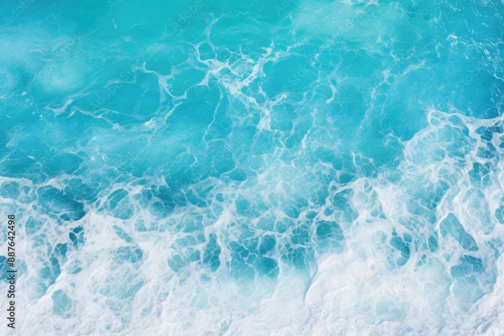Beautiful strong storm in the ocean. Waves with foam rolling on the shoreline. Power of raging nature. Seascape. Surfing time, extreme sport. Summer vacation. Aerial view Beautiful strong storm in the ocean. Waves with foam rolling on the shoreline. Power of raging nature. Seascape. Surfing time, extreme sport. Summer vacation. Aerial view