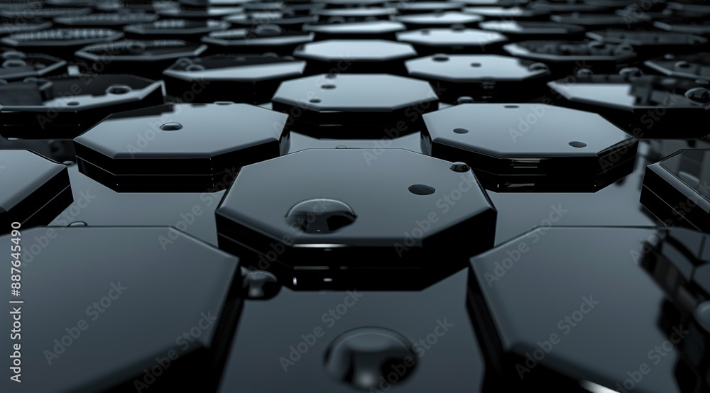 Obraz premium Black 3d pattern
