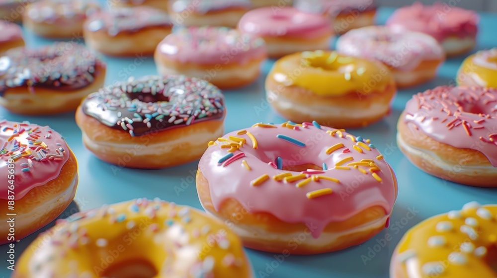 Pink frosted donut with colorful sprinkles isolated. Glazed Donut with Colorful Sprinkles Pink frosted donut with colorful sprinkles isolated. Glazed Donut with Colorful Sprinkles