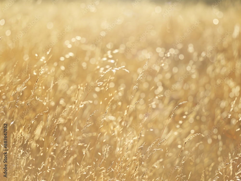 Golden Grass Blades in Soft Sunlight Golden Grass Blades in Soft Sunlight