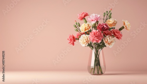 Wallpaper Mural Exquisite Diverse Carnation Bouquet Perfect for Gifting on Clean Background Torontodigital.ca