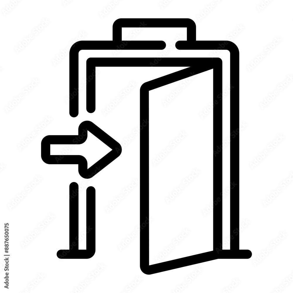 emergency exit Line Icon emergency exit Line Icon