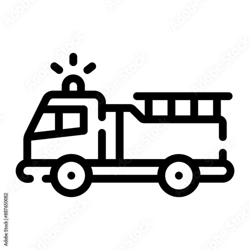 fire truck Line Icon