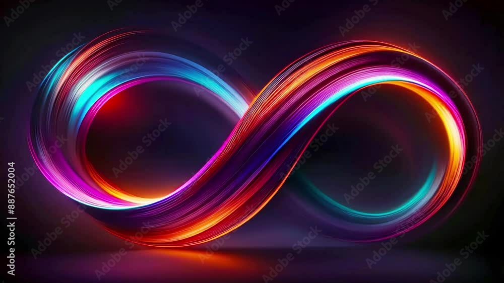 glowing infinity loop, seamless looping glowing infinity loop, seamless looping