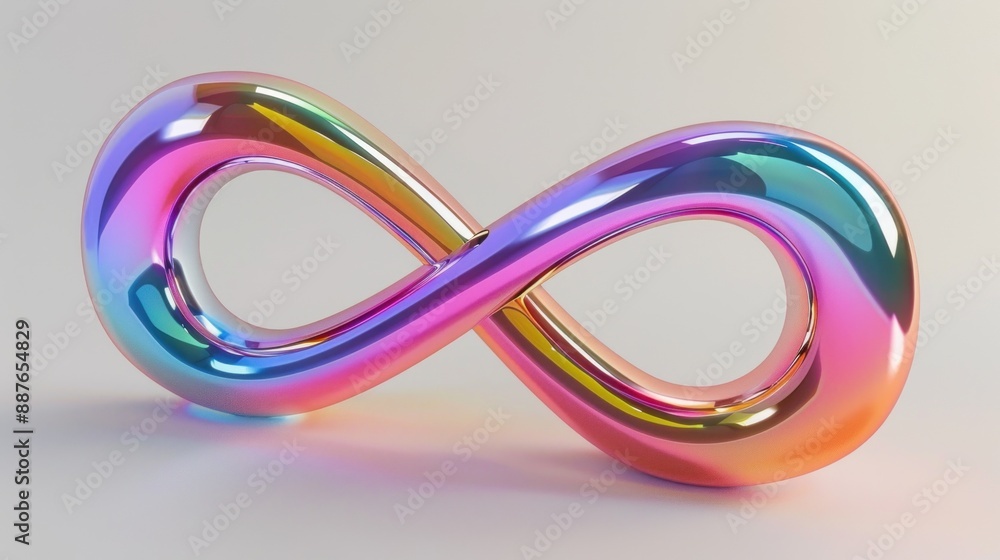 Abstract Infinity Symbol with Iridescent Finish Abstract Infinity Symbol with Iridescent Finish
