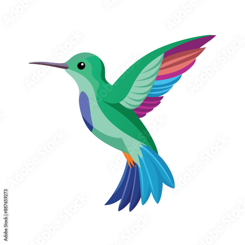 Bird  color Vector Illustration  © Tumpa