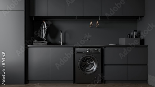 Modern Minimalist Laundry Room