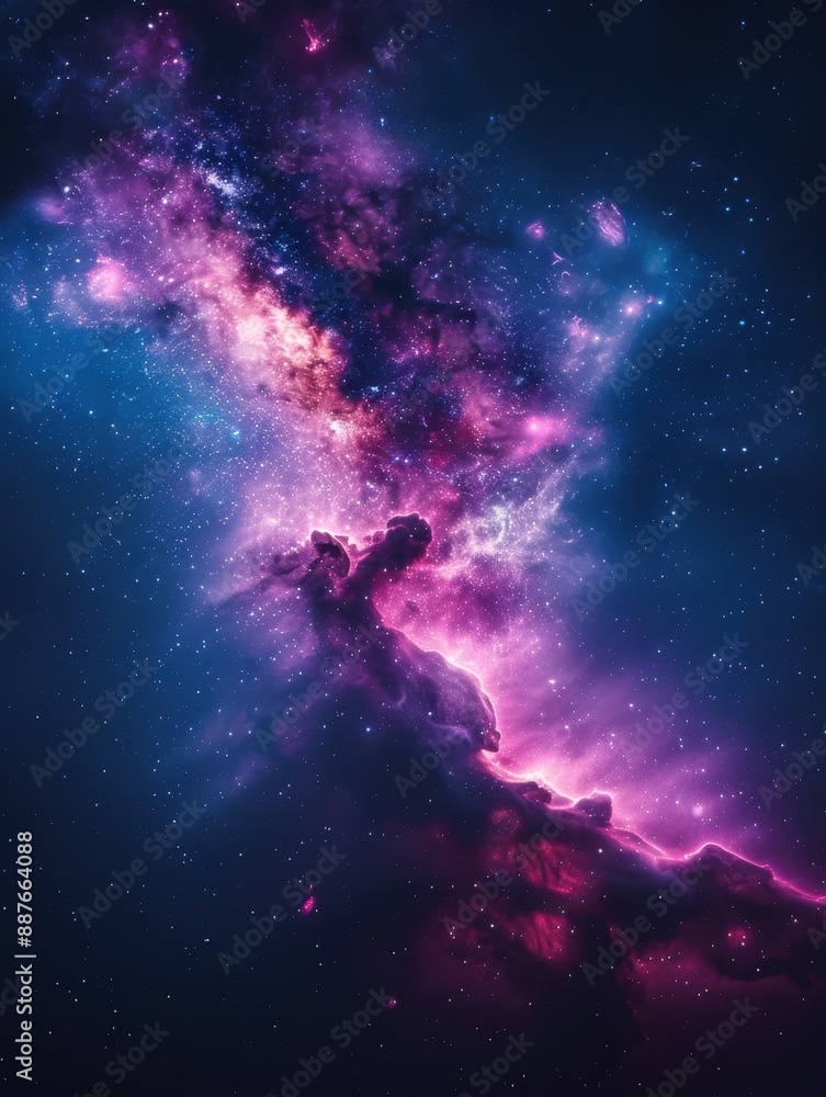 Obraz premium Abstract Nebula Space Background Illustration