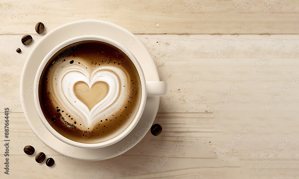 Obraz premium International Coffee Day background with copy space for text