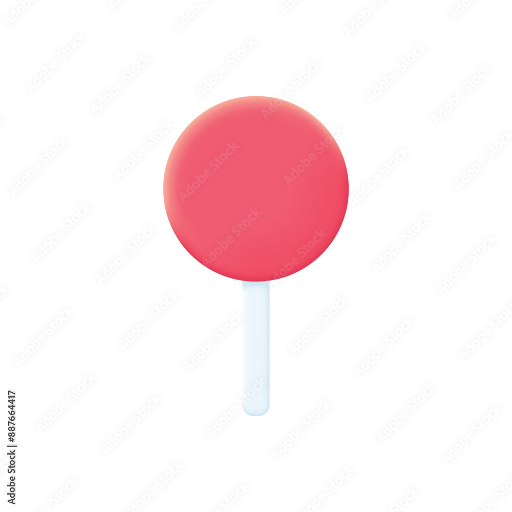 3d pin realistic icon vector concept 3d pin realistic icon vector concept