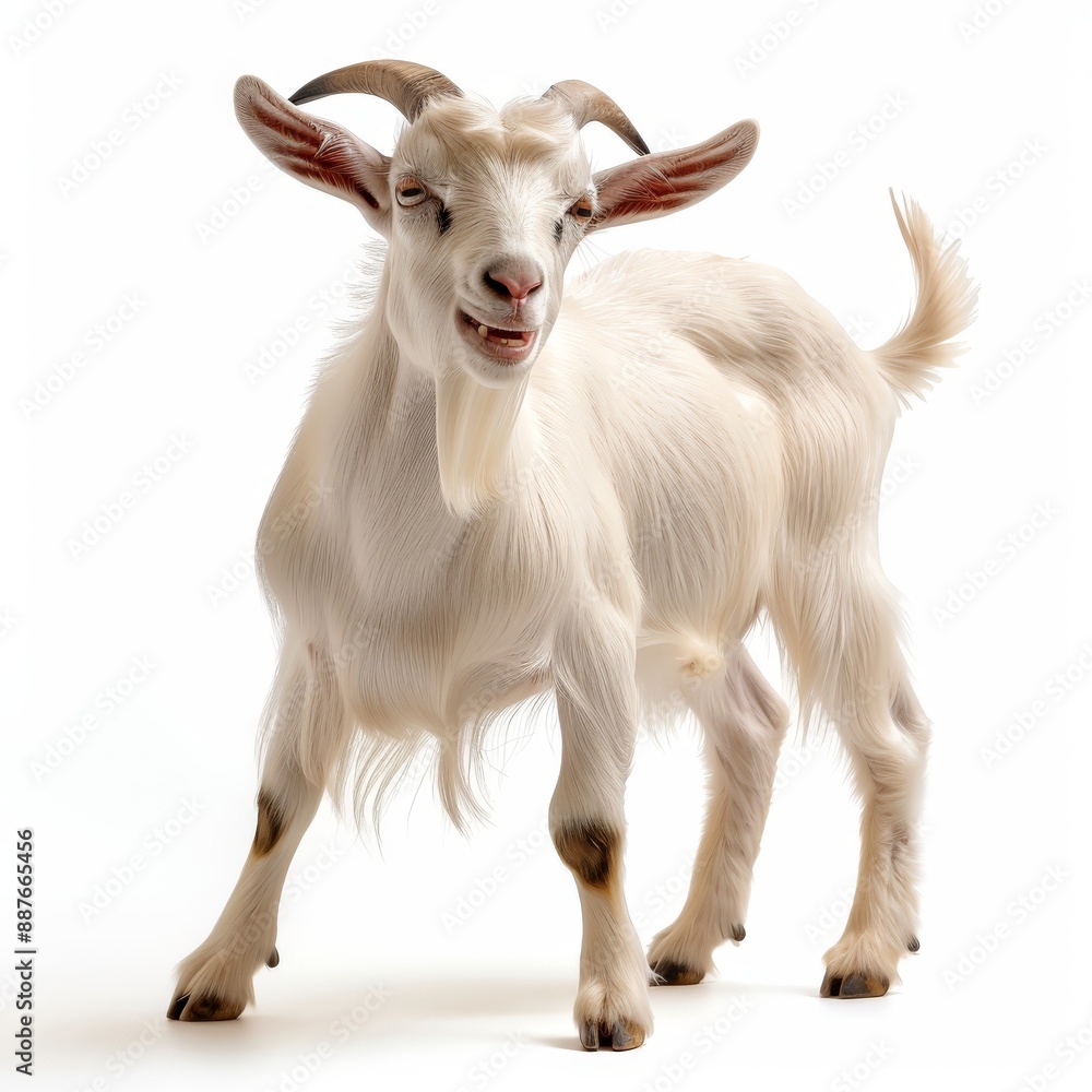 goat with horns full body white background goat with horns full body white background