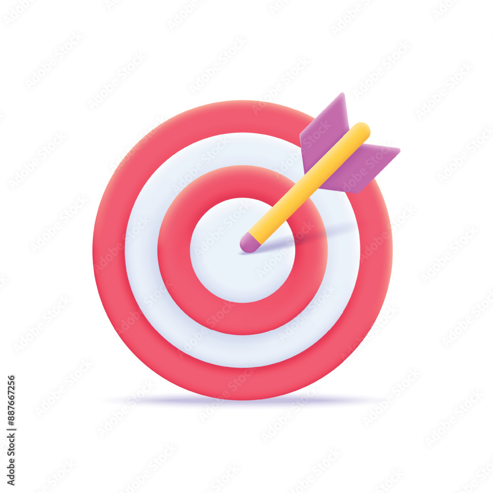 3d target payment realistic icon vector concept 3d target payment realistic icon vector concept