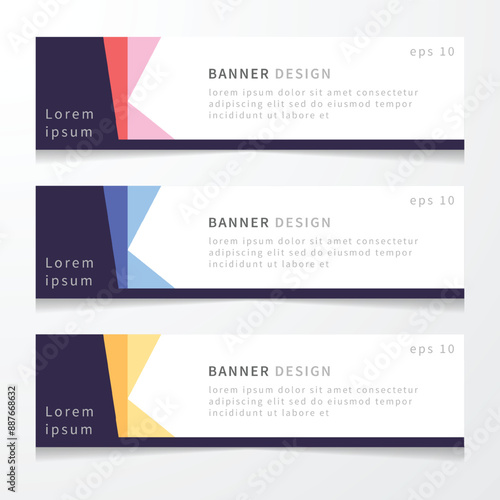 Set of abstract vector banners design