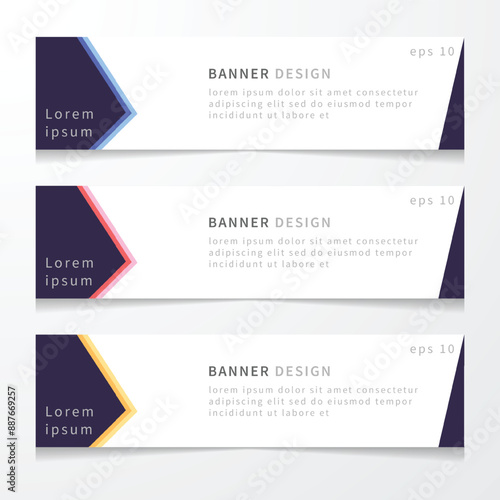 Set of abstract vector banners design