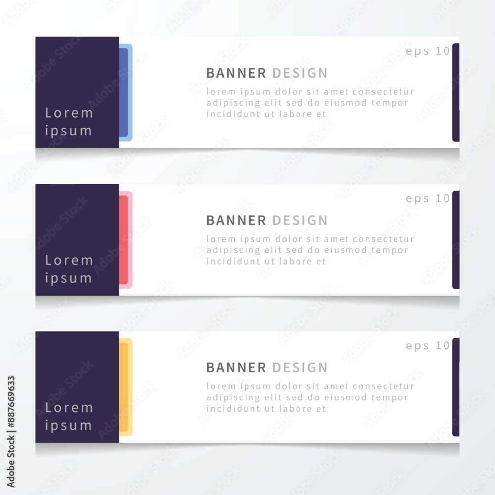 Set of abstract vector banners design Set of abstract vector banners design