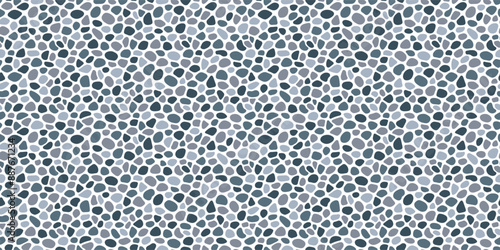 Pebble seamless pattern vector illustration. Cute summer repeated background. Paving, shingle beaches template wallpaper for interior designs, beauty, wrapping paper. Doodle sea stones backdrop.