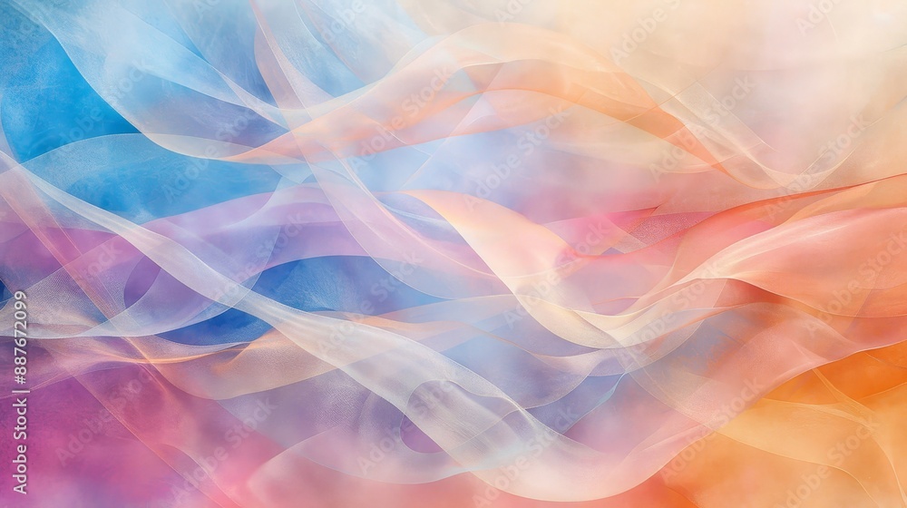 Fototapeta premium Background with swirling pastel colors geometric shapes like a Seder Plate