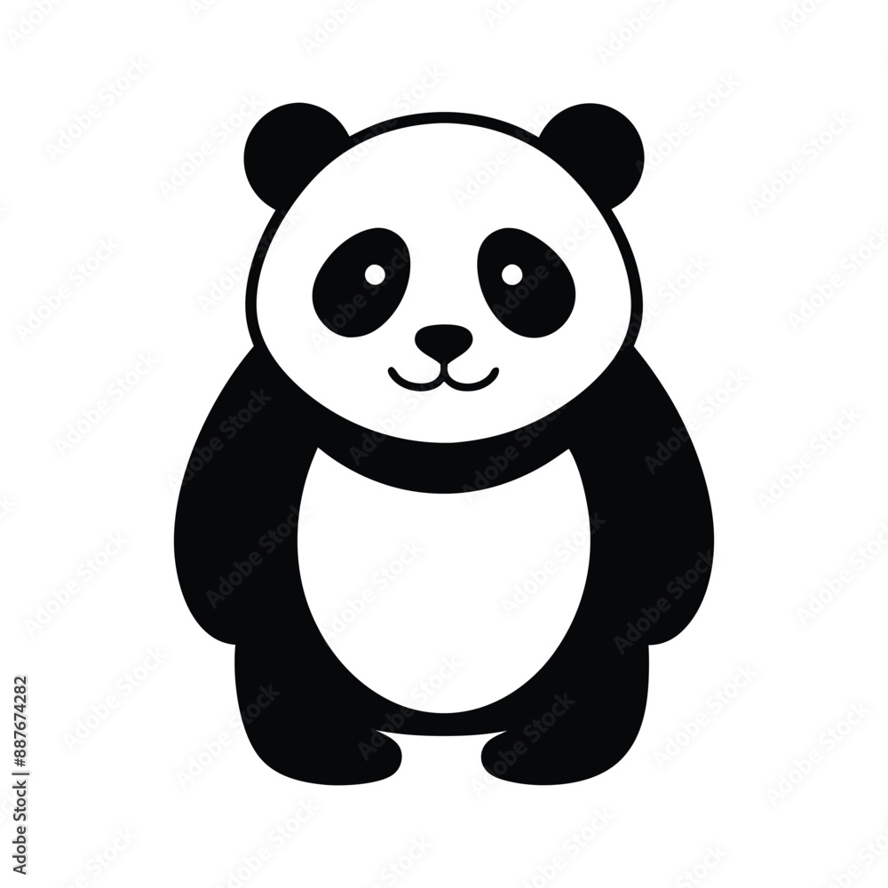 Panda Silhouette Vector illustration Panda Silhouette Vector illustration
