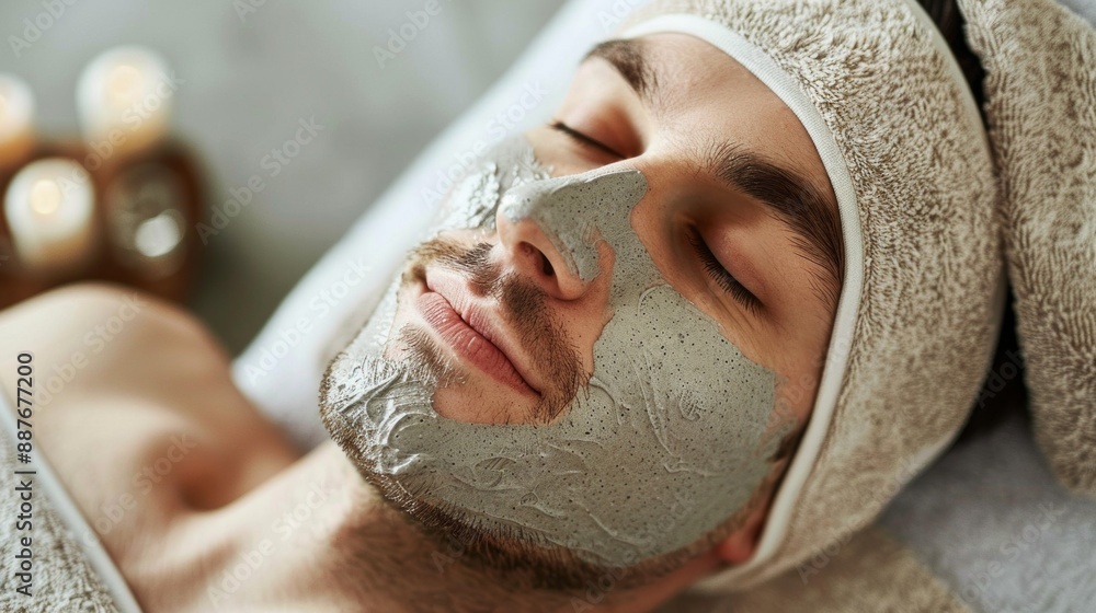A man with a mask on his face is sleeping A man with a mask on his face is sleeping