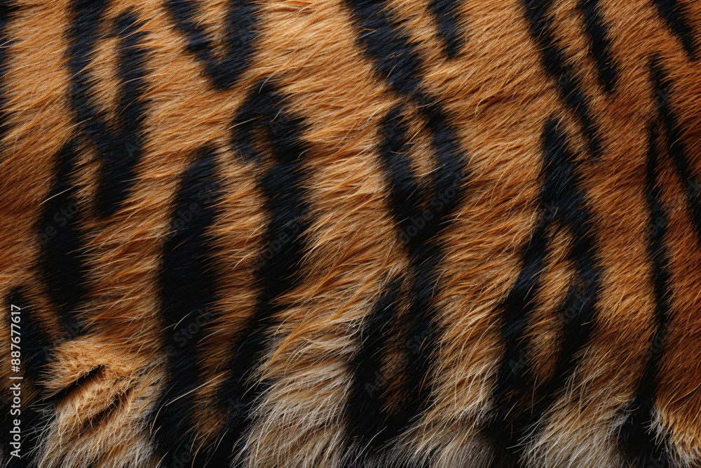 A seamless pattern of tiger skin with black stripes, showcasing the intricate details and textures of its fur, perfect for creating an exotic background or texture in your designs. A seamless pattern of tiger skin with black stripes, showcasing the intricate details and textures of its fur, perfect for creating an exotic background or texture in your designs.