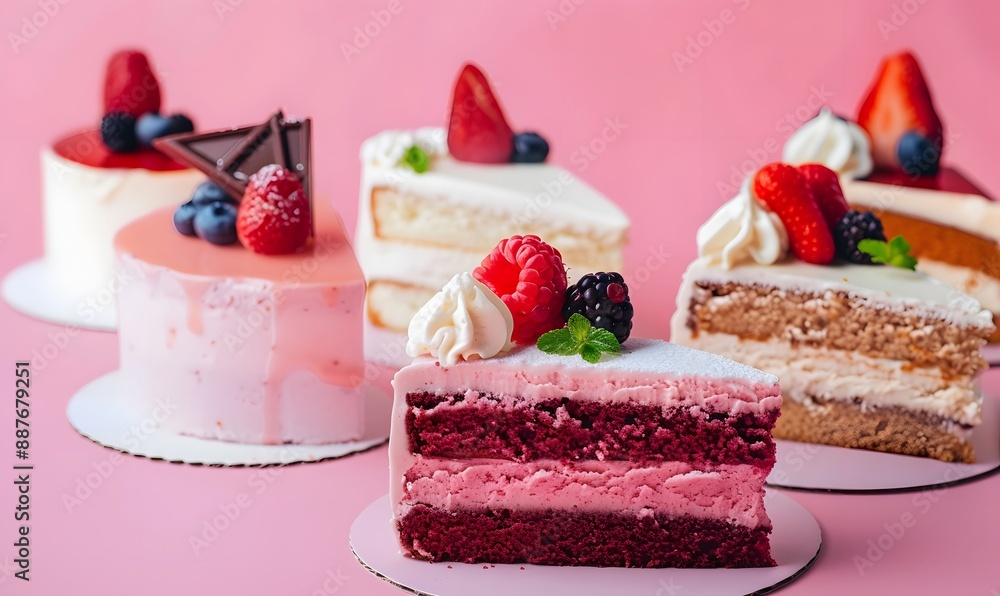 Different pieces of cake, Generative AI Different pieces of cake, Generative AI